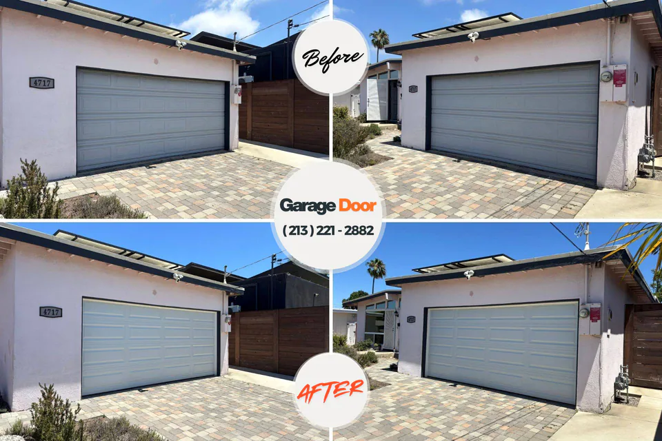 Before and after: garage door repair Whiteville, NC
